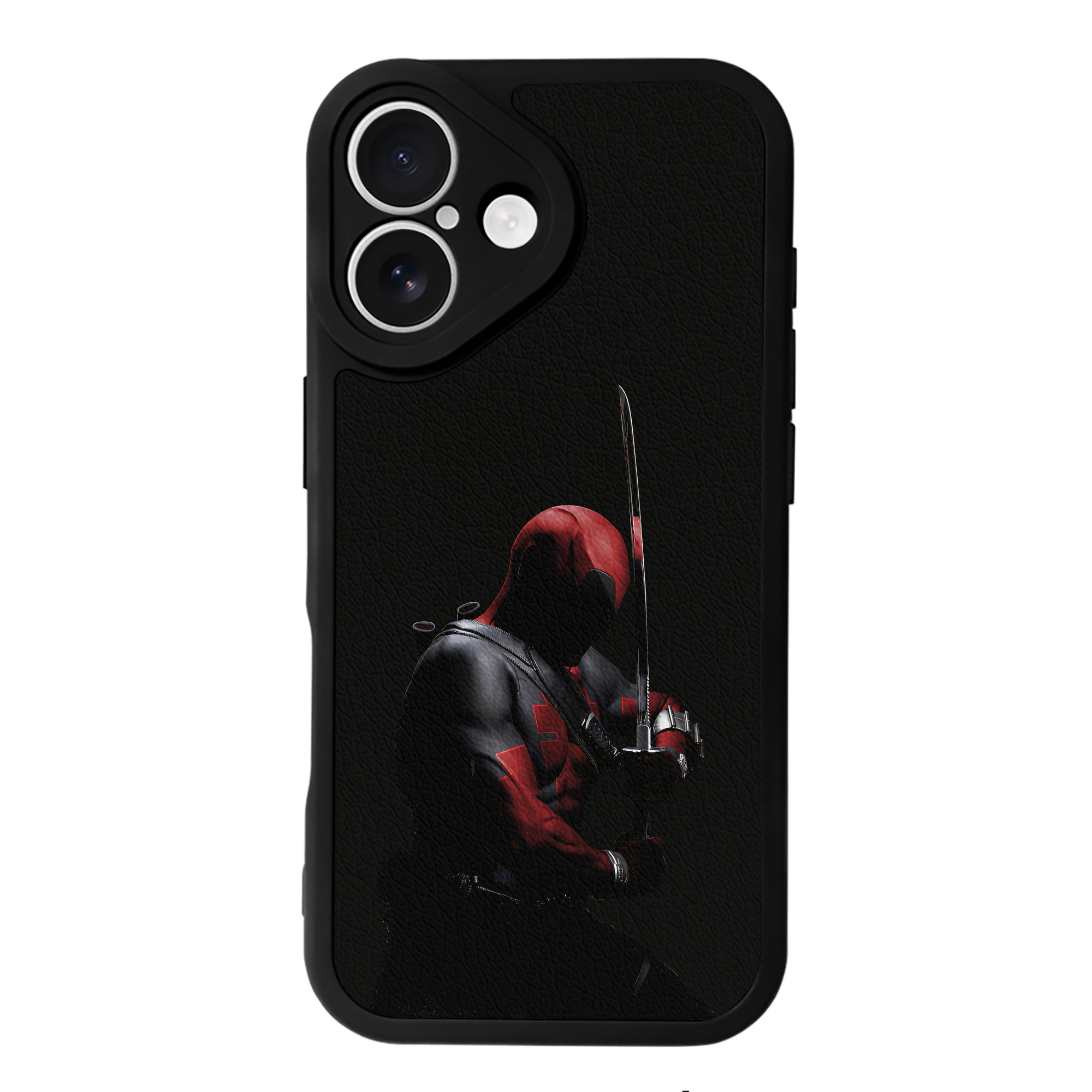 （画像用） Deadpool デッドプール 【iPhone 16シリーズ対応】シリコンスマホケース（レザー調） 材質：シリコン